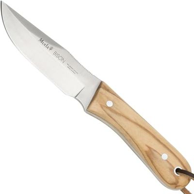 Muela Unisex – vuxen kniv Bison olivträ, silver, en storlek