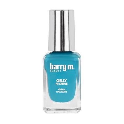 Barry M Gelly Hi Shine Nail Paint Shade Blue Hawaiian |Blue Nail Polish | Glossy Finish