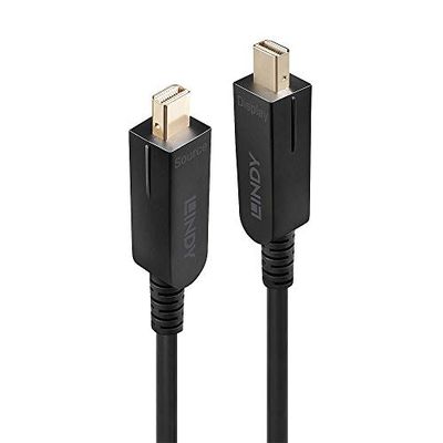 Lindy Mini DisplayPort 1.4 Hybride glasvezelkabel met afneembare DP-connectoren, 70 m