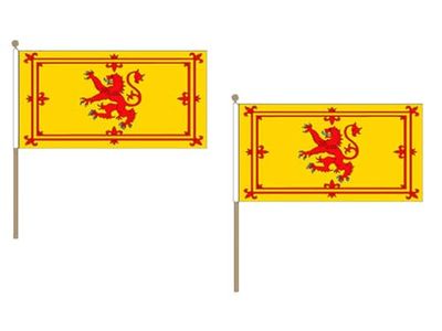 AZ FLAG Drapeau Ecosse Royal 45x30cm HAMPE en Bois - Lot de 10 Drapeaux écossais 30 x 45 cm