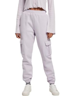 Urban Classics Damskie spodnie dresowe z wysokim stanem cargo, Softlilac, M