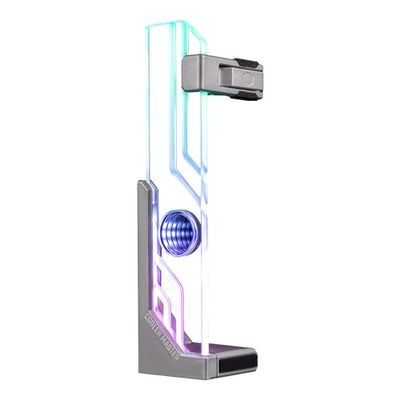 Cooler Master Atlas ARGB Soporte de GPU, Soporte de imanes de Aluminio, diseño de Espejo Infinito, Vidrio Templado ARGB, Modo de Doble Eje Vertical | Horizontal (MCA-U000R-AGSBTG-00)