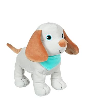GIPSY Toys - Fun Puppies sonores Gris Foulard Turquoise - Peluche pour Enfant - 071627