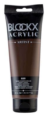 Blockx 61825BXC Acrylique Fine Opaque et Satinée - Terre d'ombre brulée PY 74/PBI 7/PR 112 - 250ml