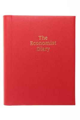 The Economist Diaries 2024 Dagboek en Bedrijfsplanner - Dagboek met Luxe Lederen Cover - Rood