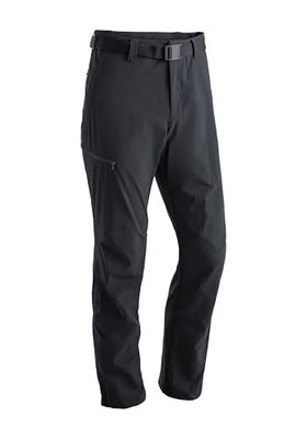 Maier Sports Nil, Pantalon de randonnée pour Homme, Pantalon Outdoor déperlant pour Le Trekking et la randonnée, sans PFC, MSTRETCH Pro 4 et Dryprotec, Fonction Rollup, Noir, 66 (W48/L33)