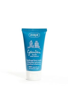 Maschera viso e corpo Hydrogel GdanSkin lenitiva per pelle secca o irritata, con calendula, alghe, D-Pantenolo e collagene marino, 96% ingredienti naturali, 50 ml di ZIAJA