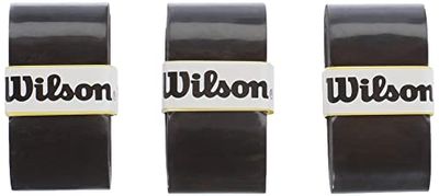 Wilson PRO Overgrip Comfort, Impugnatura per Racchetta da Tennis Unisex-Adulto, Nero, 3 Pezzi