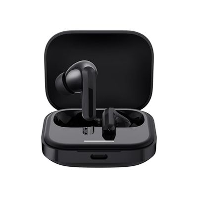 Xiaomi Redmi Buds 5, Cuffie Bluetooth, Driver dinamico da 12.4 mm, Cancellazione attiva del rumore, Connessione doppio dispositivo, Batteria a lunga durata, 3 modalità Trasparenza, Nero