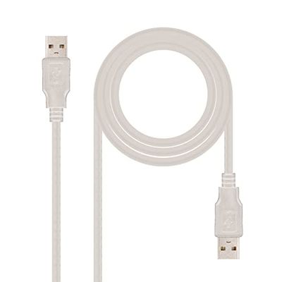 PRENDELUZ Câble USB 2.0 type A/M-A/M de 1 m, idéal pour le transfert de données et la charge d'appareils électroniques.
