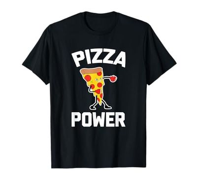Pizza Power T-Shirt divertente con scritta "Pizza Power" Maglietta