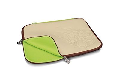 Digitus DA10502 Housse pour tablette ou ordinateur portable 15,4" en néoprène Muscle Beach, beige/marron, 38,5 x 28 cm