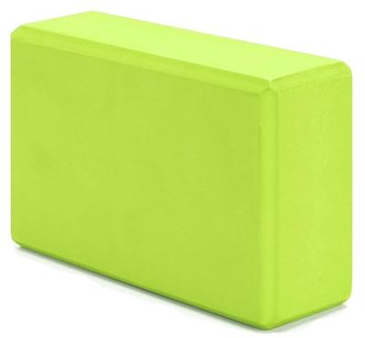 G5 HT SPORT Yogastenen, individueel of paar, yogablokken met hoge dichtheid en ondersteuning, antislip, hypoallergeen, 22,5 x 15 cm, dikte 7 cm, enkele steen (limoengroen)