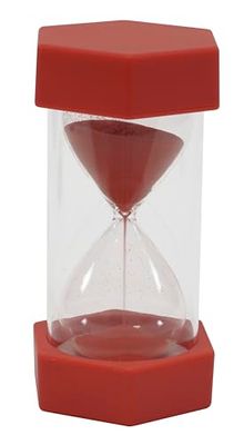 TimeTEX Sablier, hauteur 12 cm, 6,5 cm de diamètre, 5 minutes, X grand, rouge