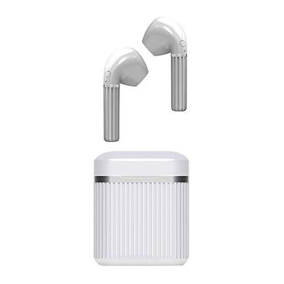 Ecouteur Oreillette Earbox Bluetooth Sans Fil Rechargeable Chageur Induction Blanc Compatible Smartphone