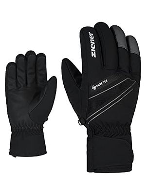 Ziener Gunar - Guanti da sci da uomo, impermeabili, traspiranti, caldi, Gore-Tex, colore nero, magnete, 8