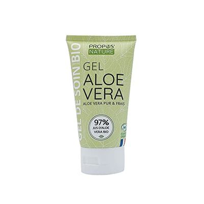 Gel d'Aloe Vera BIO - 97% de jus d'Aloé frais - 100 ML - Tous types de peaux - Certifié Biologique - 100% naturel - Sans colorant, sans parabens - Fabriquée en france - Propos Nature