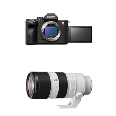 Sony Alpha 7 IV, Fotocamera Mirrorless Full-Frame, 33 MP, Real-time Eye Autofocus, 10 fps, 4K60p, Nero + Obiettivo SEL70200GM