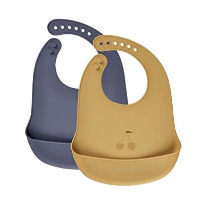 CeLaVi Bib Babero de Silicona, Blue Granite, Talla única para Bebés