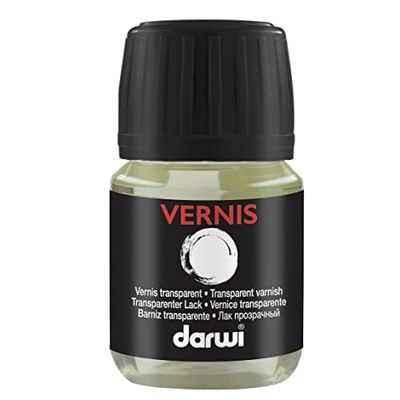 DARWI - DA3000030002C - Un flacon de Vernis Protecteur Satiné - Auxiliaire pour Peintures - 30 ML - Finition Céramique après 3 couches - DARWI VERNIS SATINE