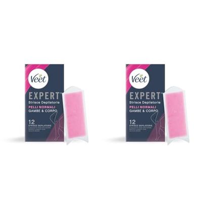 Veet Expert Strisce Corpo e Gambe Pelli Normali, 6x2 strisce (Confezione da 2)