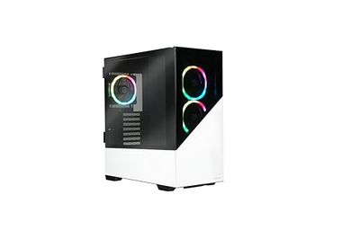 ENERMAXK8 Boîtier PC Gaming ATX Mid Tower en Verre trempé, avec 3 Ventilateurs ARGB PWM 12cm - USB3.2 Gen1 et USB3.2 Type C ; ECA-EK8-WW-ARGB