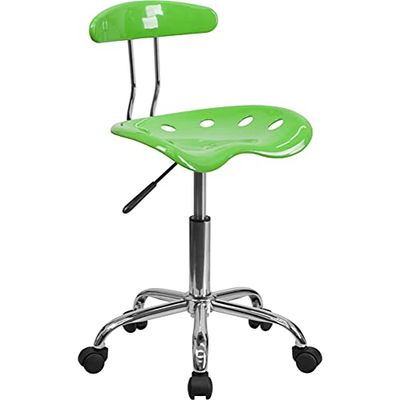 Flash Furniture Żywe zielone i chromowane obrotowe krzesło biurowe z siedzeniem traktora