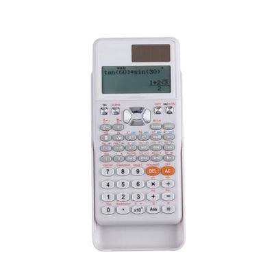 Calculadora Científica de 552 Funciones, Tapa Protectora, Panel Solar, batería 1 x LR44, Medidas 16,5x8x1,5 cm, Pantalla de 192x63 píxeles, Color Blanco