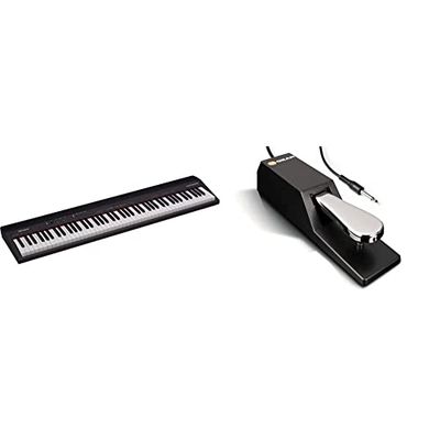 Piano digital Roland GO:PIANO88 — Piano de 88 notas de tamaño estándar + M-Audio SP-2 Pedal de sostenido universal con tacto de piano para teclados electrónicos