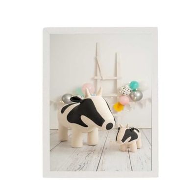 Crochetts Tableau Multicolore 33 x 43 x 2 cm Vache