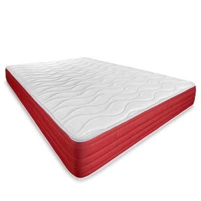 DUÉRMETE ONLINE - Matelas à mémoire de Forme Lite réversible, Ferme et Confortable, Face Hiver/été, Blanc, Hauteur 23 cm, 90 x 200 cm