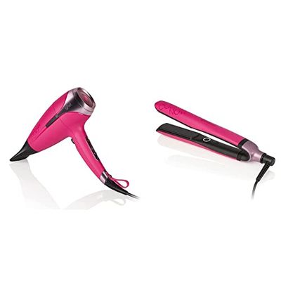 GHD - Helios - Seche Cheveux (Pink) - Collection Take Control Now & Styler Platinum+ - Lisseur Cheveux (Pink) - Collection Take Control Now