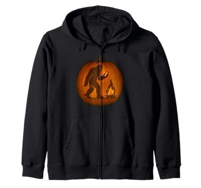Bigfoot Smartphone Calabaza de Halloween Teléfono celular Sudadera con Capucha