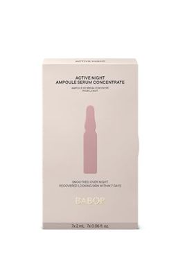 BABOR Active Night, fiale di siero anabolizzante per il viso, per una migliore rigenerazione della pelle, formula vegana, ampolla Concentrates, 7 x 2 ml