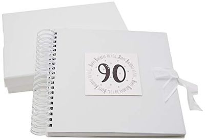 Witte katoenen kaarten 'Happy Birthday to You, 90' Card & Memory Book (MTGA90C)