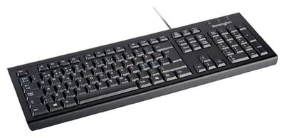 Kensington 1500109 Teclado Value com cabo para PC, portátil, notebook, compatibilidade USB com Dell, Acer, HP, Samsung e muito mais, Disposição QWERTY, preto, teclado em inglês