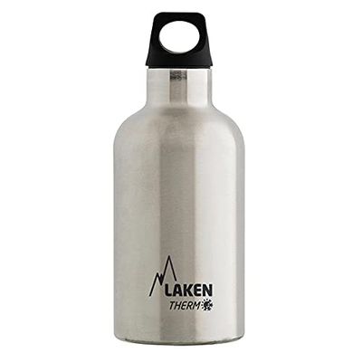 Bouteille isotherme Futura de Laken en acier inoxydable avec isolation sous vide et goulot étroit 350 ml Argent