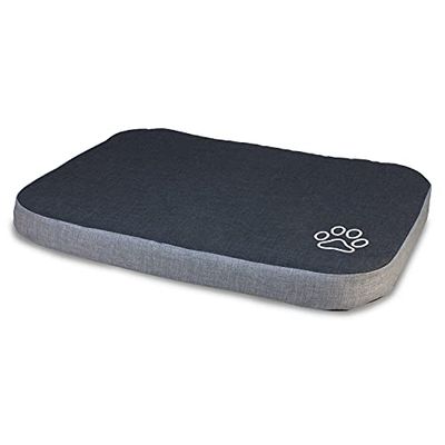 Arquivet Materassino nero e grigio con isola per cani - 105 x 70 x 9 cm - Dog Bed - Letto imbottito e comodo - Lavare - Letti per animali - Lettino per cani - Lettino per cani