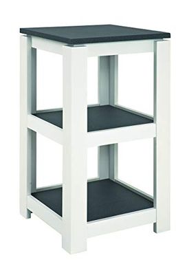 HAKU Möbel Stolik boczny, MDF, granitowy wygląd biały, szer. 40 x gł. 40 x wys. 74 cm