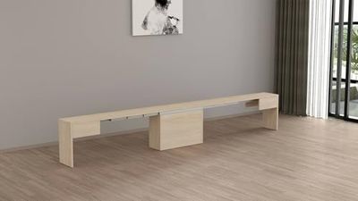 Dmora - Ubertino Bench, Seat for Dining Table, Extendable Single Bench, 290 x 25 x 45 cm, Elm