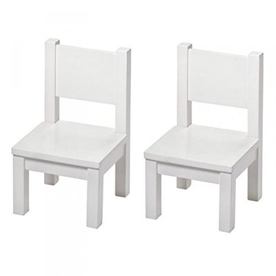 Pioupiou et Merveilles - Lot de 2 chaises - pour Enfant à partir de 12 Mois - Blanc - Fabriqué en Italie - Bois Massif - Résistance - Durabilité - Esthétique - Mobilier Enfant - 16639