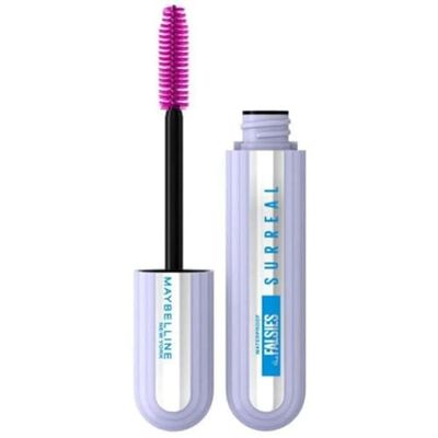 Maybelline New York mascara med falska ögonfransar, med hybridfiberteknik och förlängande helix-borste, The Falsies Surreal Mascara, svart, vattentät, 10 ml