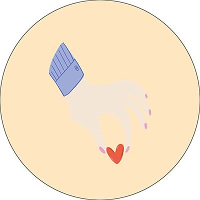 Bonateks, Ronde digitaal bedrukte muismat, antislip onderkant, voor kantoor en thuis, diameter: 22 cm