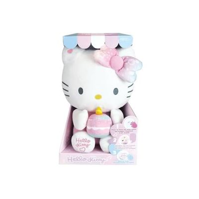 JEMINI 024404 Hello Kitty Interactief pluche dier verjaardag +/- 26 cm (lied, kaars en gelach)