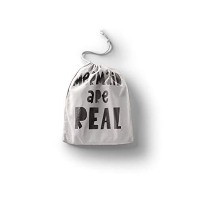 Bonamaison Impreso Algodón Bolsas con Cordón, Bolsa con Cordel para el Hogar y el Almacenamiento de Verduras, Bolso de Compras, Plegable, Ecologica, Reutilizables, Tamaño: 12x15 Cm