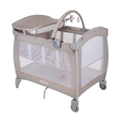 Graco Contour Electra - Cuna de Viaje con moisés, Ligera con música, vibración, luz Nocturna, Plegable compacta y Bolsa de Transporte. Adecuado Desde el Nacimiento hasta Aprox. 3 años, Moda Little