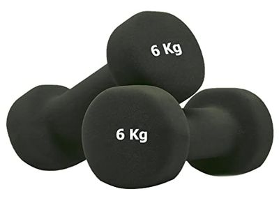 G5 HT SPORT Stuur van neopreen voor sportschool en thuisgym, antislip, 0,5 tot 6 kg, paar of eenpersoonsbed (2 x 6 kg)