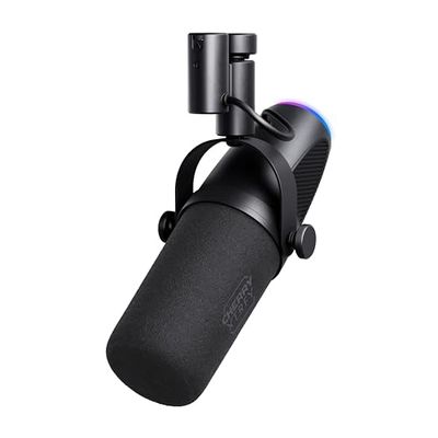 CHERRY XTRFY Ngale X Micrófono USB y XLR profesional para grabaciones y streaming, XLR y USB Plug & Play, Cardioid, interruptor Low-Cut para Gaming, negro