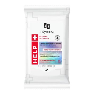 AA Help Care Wipes for Intimate Hygiene, Soothing and Protection, Pack of 15