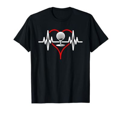 Heartbeat Golf divertente regalo per uomini donne giovani Maglietta